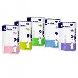 Rękawice zabiegowe lateksowe pudrowane Ambulex A\'100