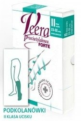 Veera Forte ccl.2 Podkolanówki krótkie zamknięte palce / czarny