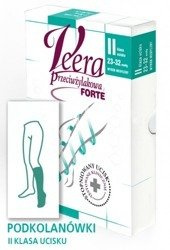 Veera Forte ccl.2 Podkolanówki długie zamknięte palce / czarny