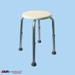 Taboret prysznicowy okrągły aluminiowy