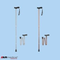 AR-015 Laska inwalidzka aluminiowa składana kolor miedziany