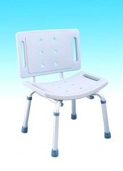 Taboret toaletowy pod prysznic z oparciem