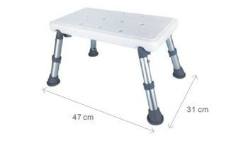 Podnóżek - taboret prysznicowy aluminiowy